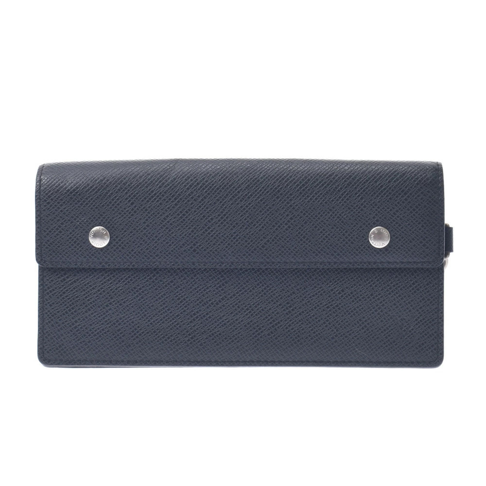 LOUIS VUITTON Taiga Portefeuille Accordion Ardoise Leather Long Wallet